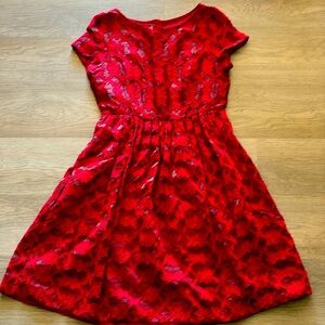 Anthropologie Scarlet Lace Mini Dress